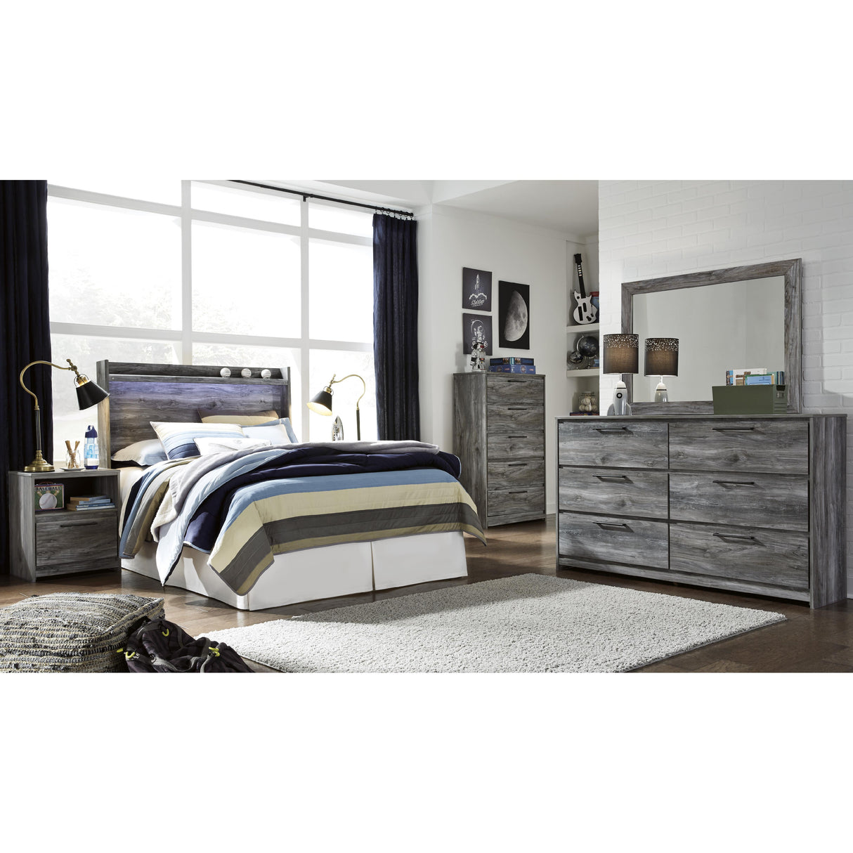 Signature Design by Ashley Baystorm B221B30 Dresser and Mirror IMAGE 8