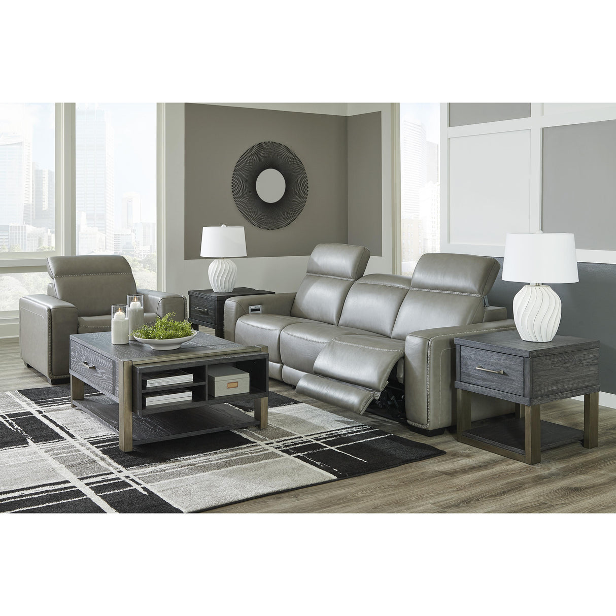 Signature Design by Ashley Correze U94202S2 3 pc Power Reclining Sectional Sofa IMAGE 10
