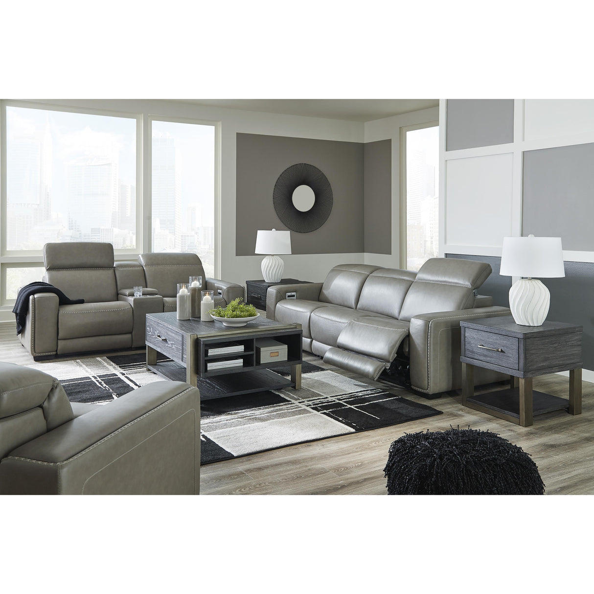 Signature Design by Ashley Correze U94202S2 3 pc Power Reclining Sectional Sofa IMAGE 13
