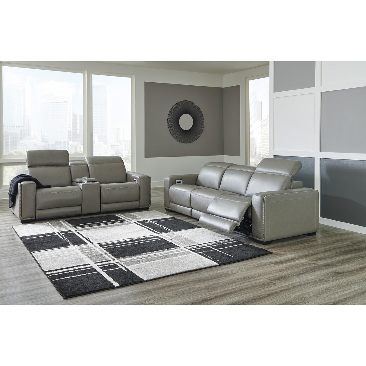 Signature Design by Ashley Correze U94202S2 3 pc Power Reclining Sectional Sofa IMAGE 9