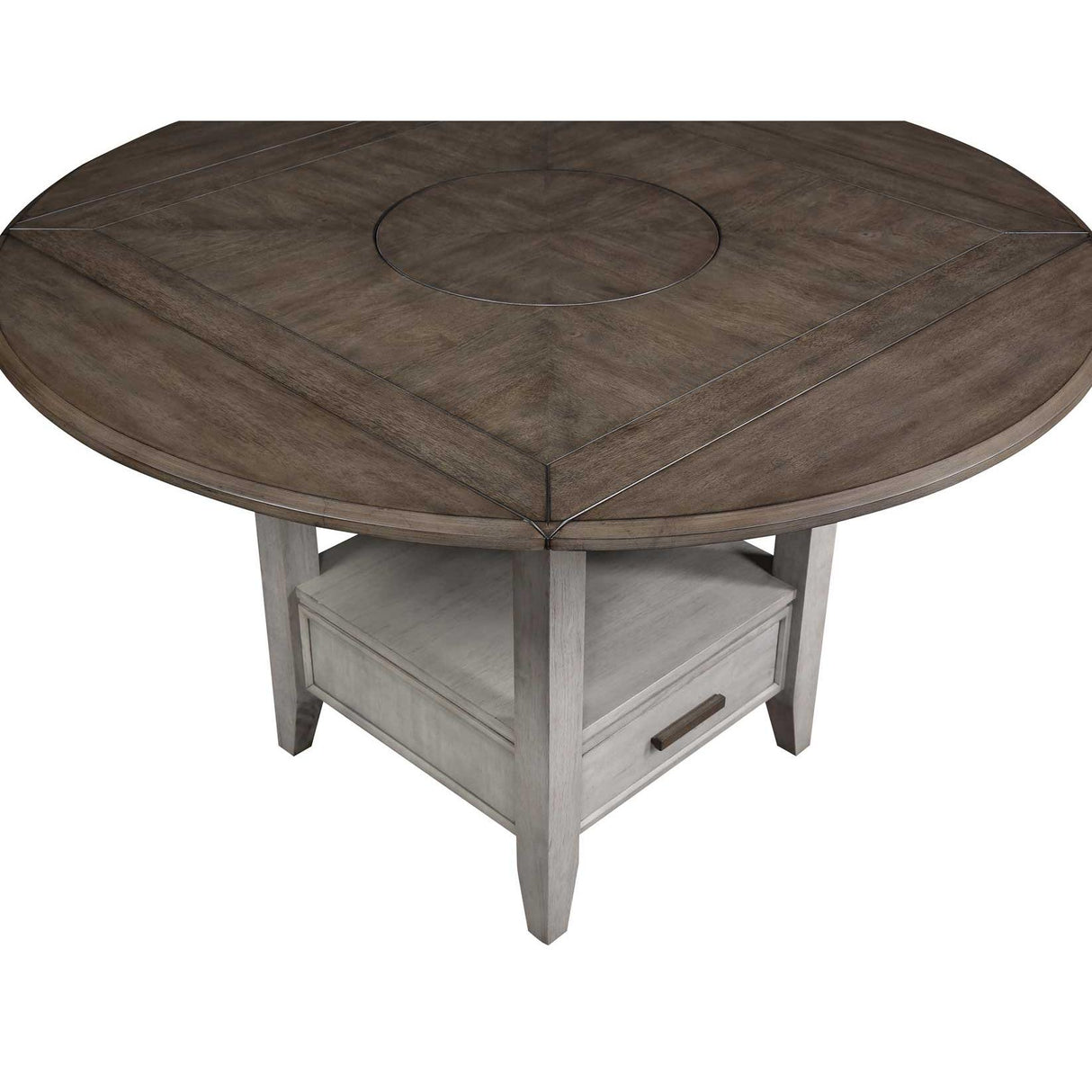 Steve Silver Furniture Abacus CU200 Round Counter Height Drop-Leaf Storage Table IMAGE 3