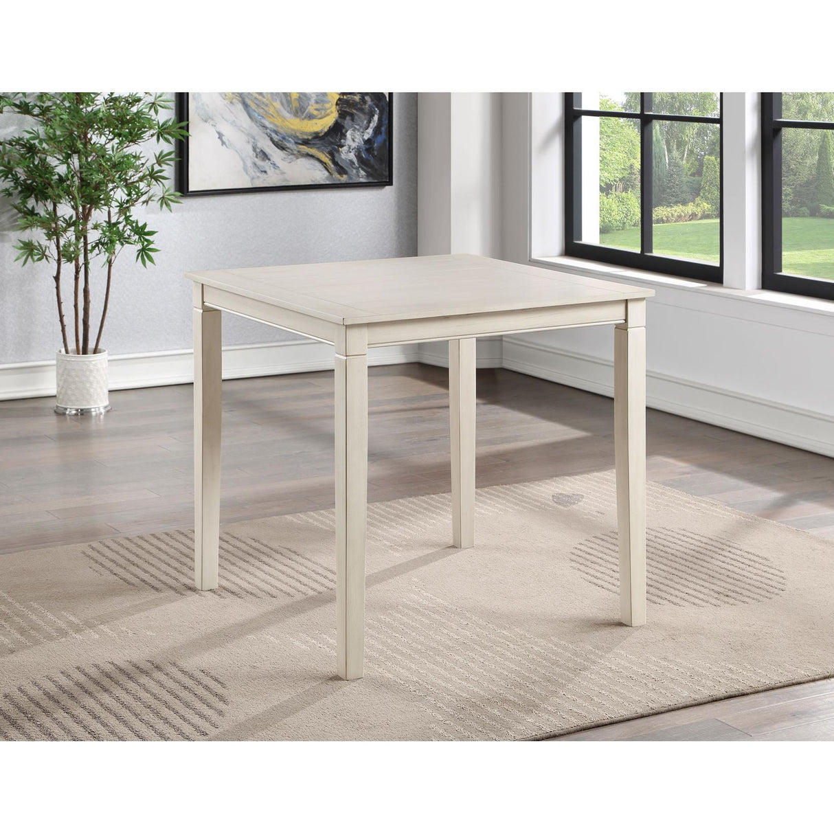 Steve Silver Furniture Westlake WS5000 5 pc Counter Height Dining Set - White IMAGE 2