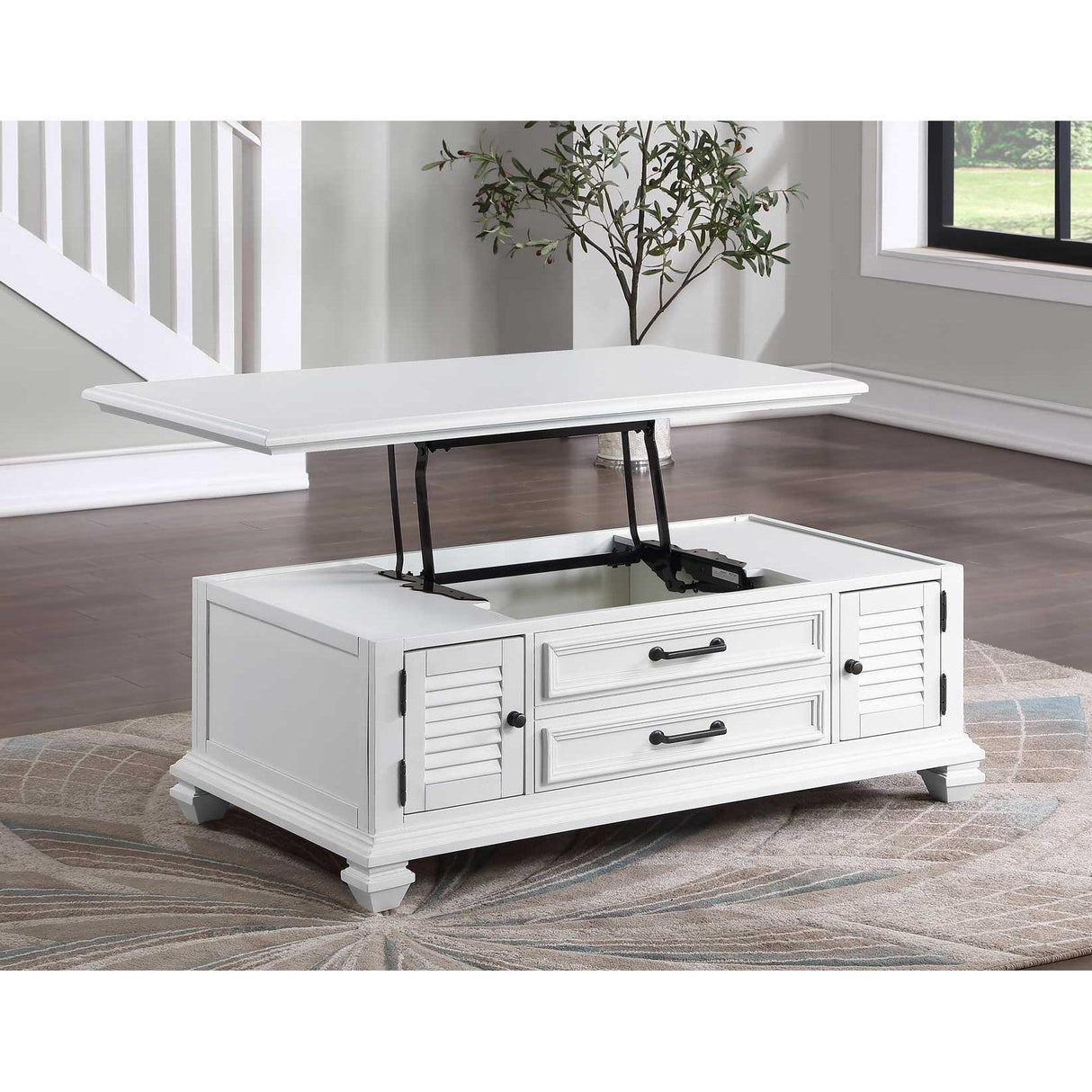 Steve Silver Furniture Charlestown CT100C Lift Top Cocktail Table - White IMAGE 8