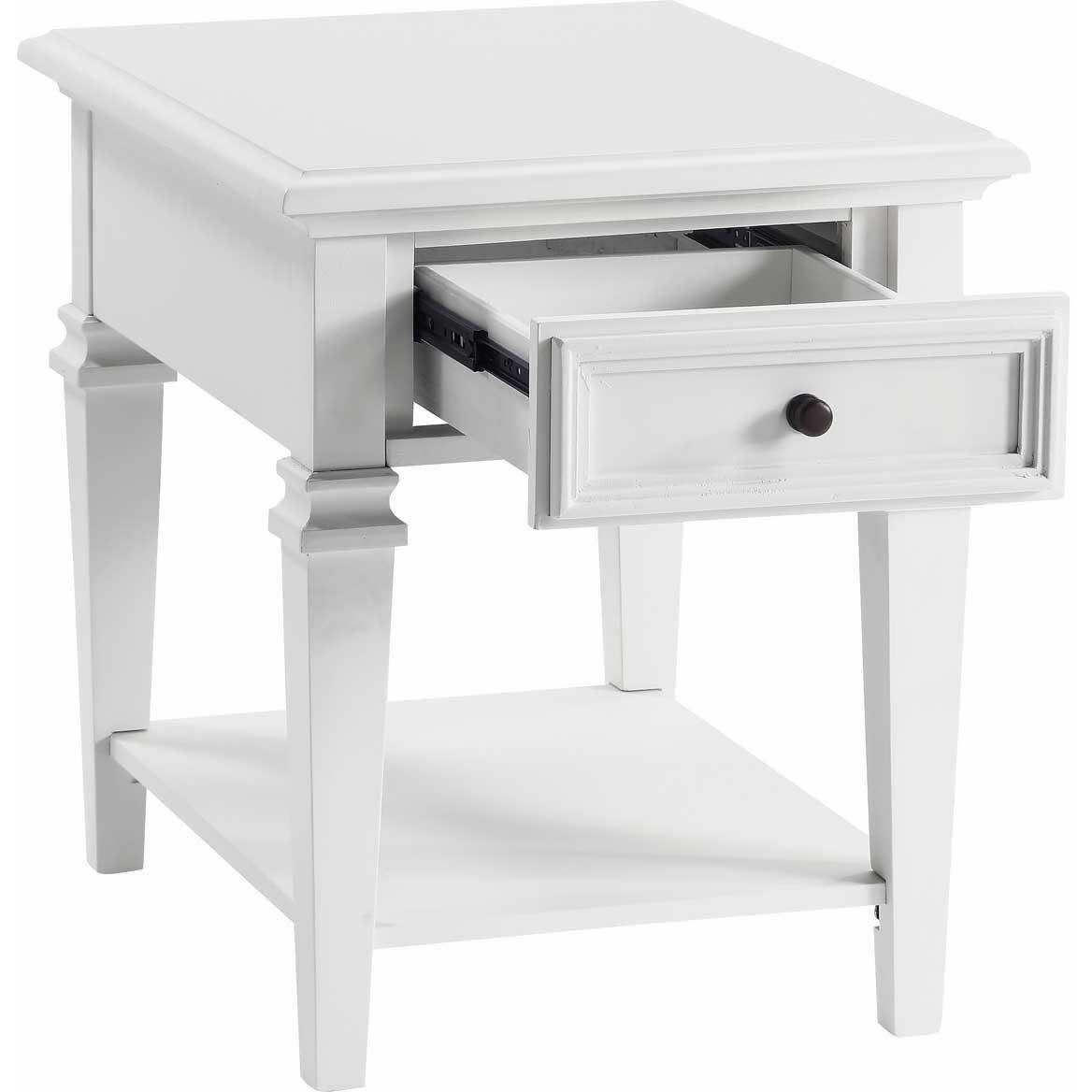 Steve Silver Furniture Charlestown CT100E End Table - White IMAGE 3