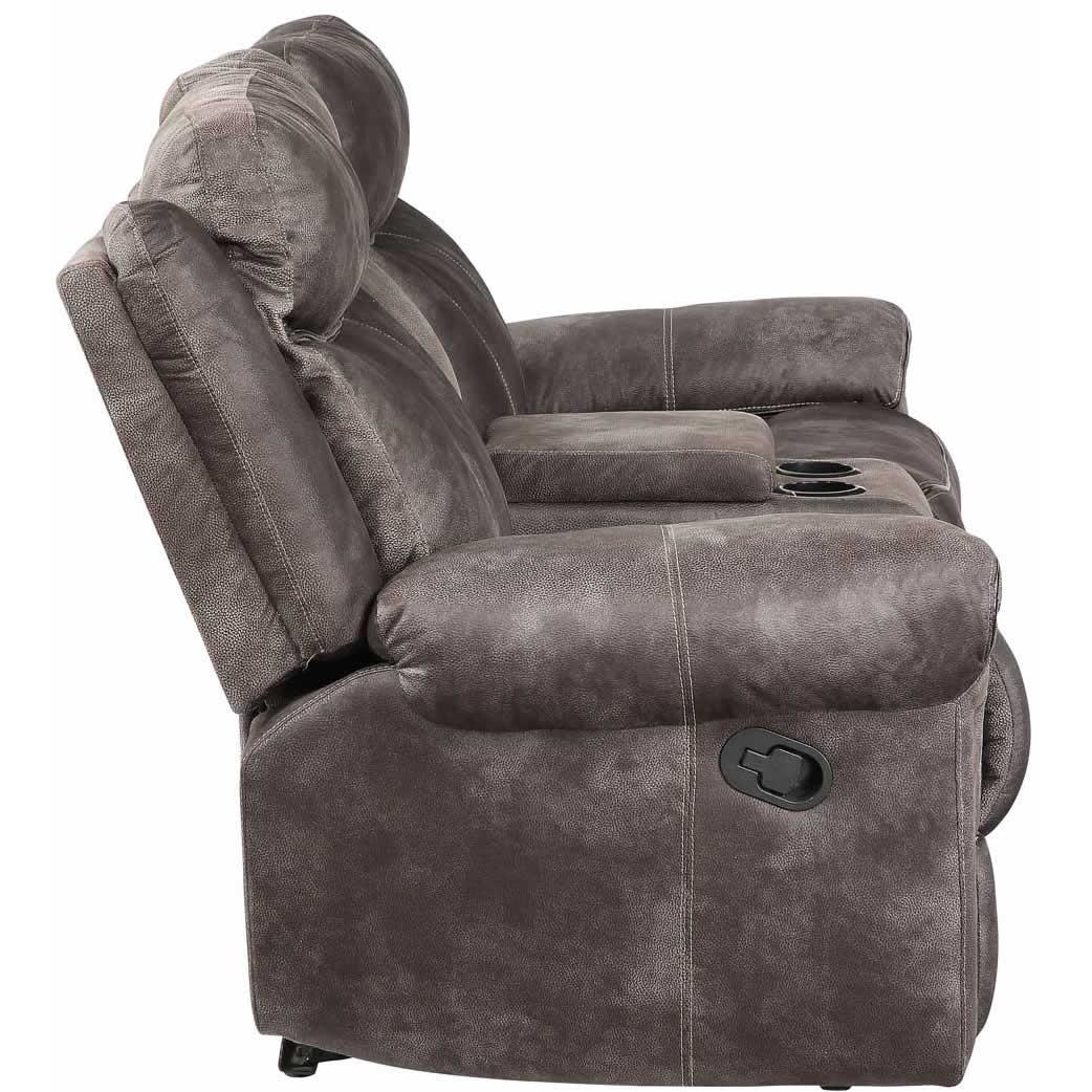 Steve Silver Furniture Nashville NH850CLG Glider Recliner Console Loveseat - Grey IMAGE 5