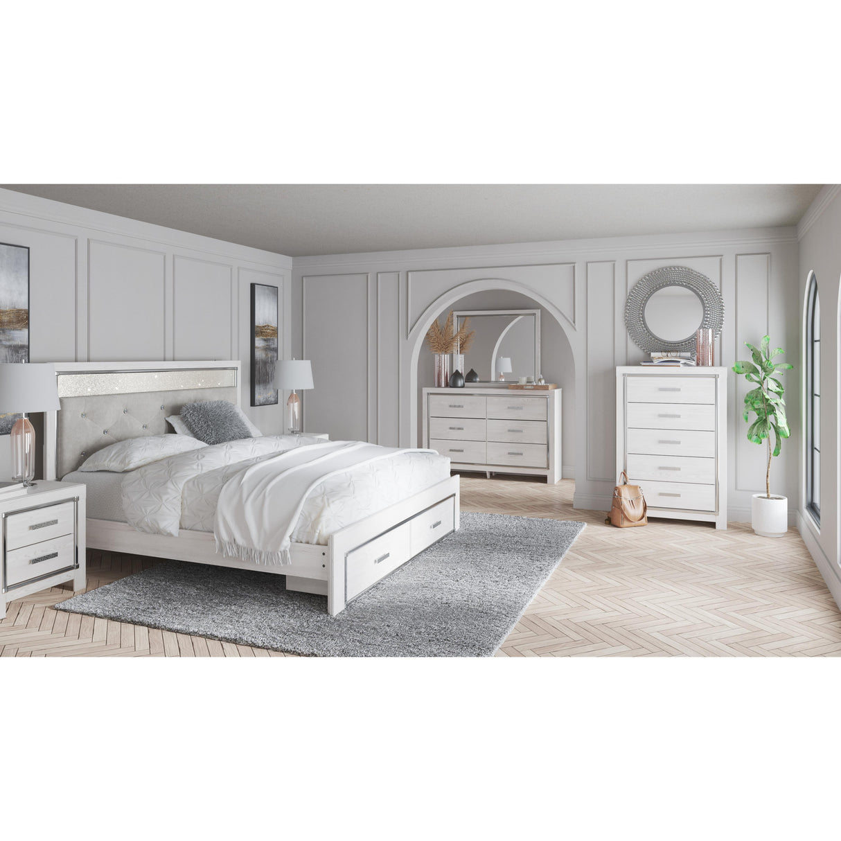 Signature Design by Ashley Altyra B2640B29 King Upholstered Storage Bed IMAGE 5