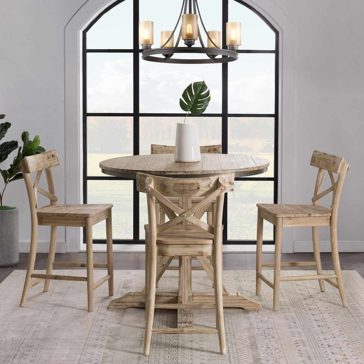 Elements International Callista Round Counter Height Dining Table IMAGE 7