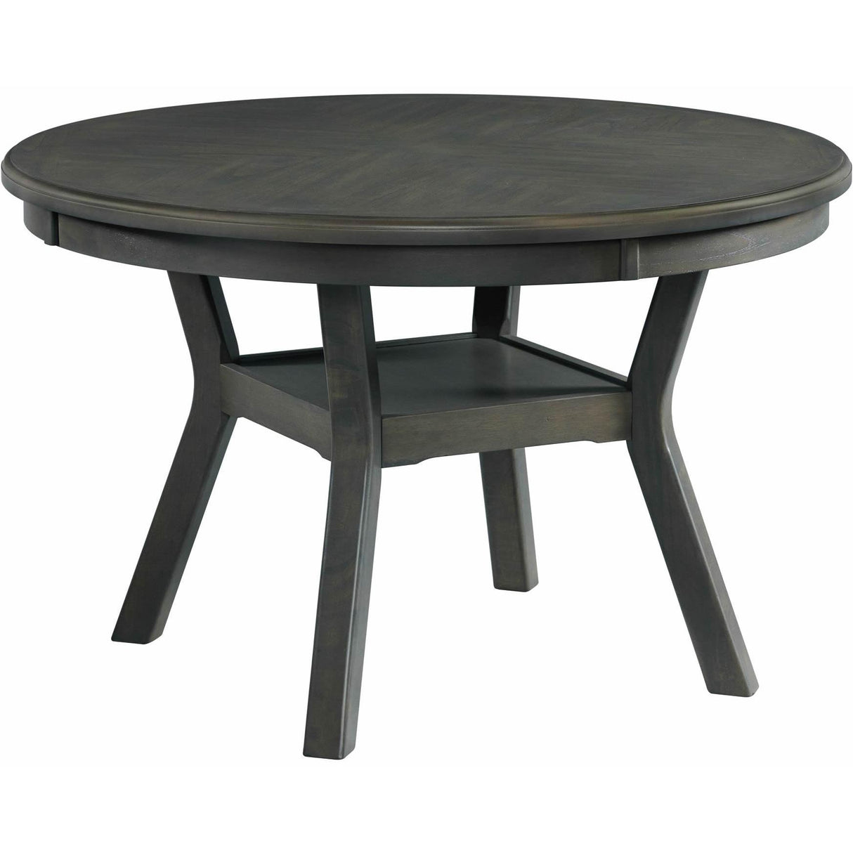 Elements International Amherst Dining Table w/Wood Leg Grey Finish IMAGE 1