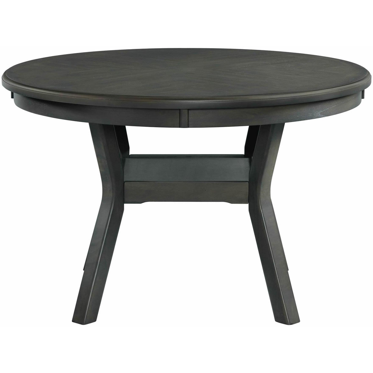 Elements International Amherst Dining Table w/Wood Leg Grey Finish IMAGE 2