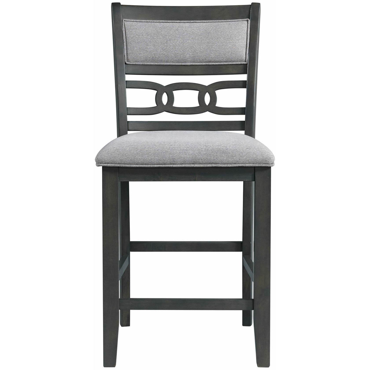 Elements International Amherst Counter Side Chair W/Fabric Cushion Grey Finish IMAGE 2