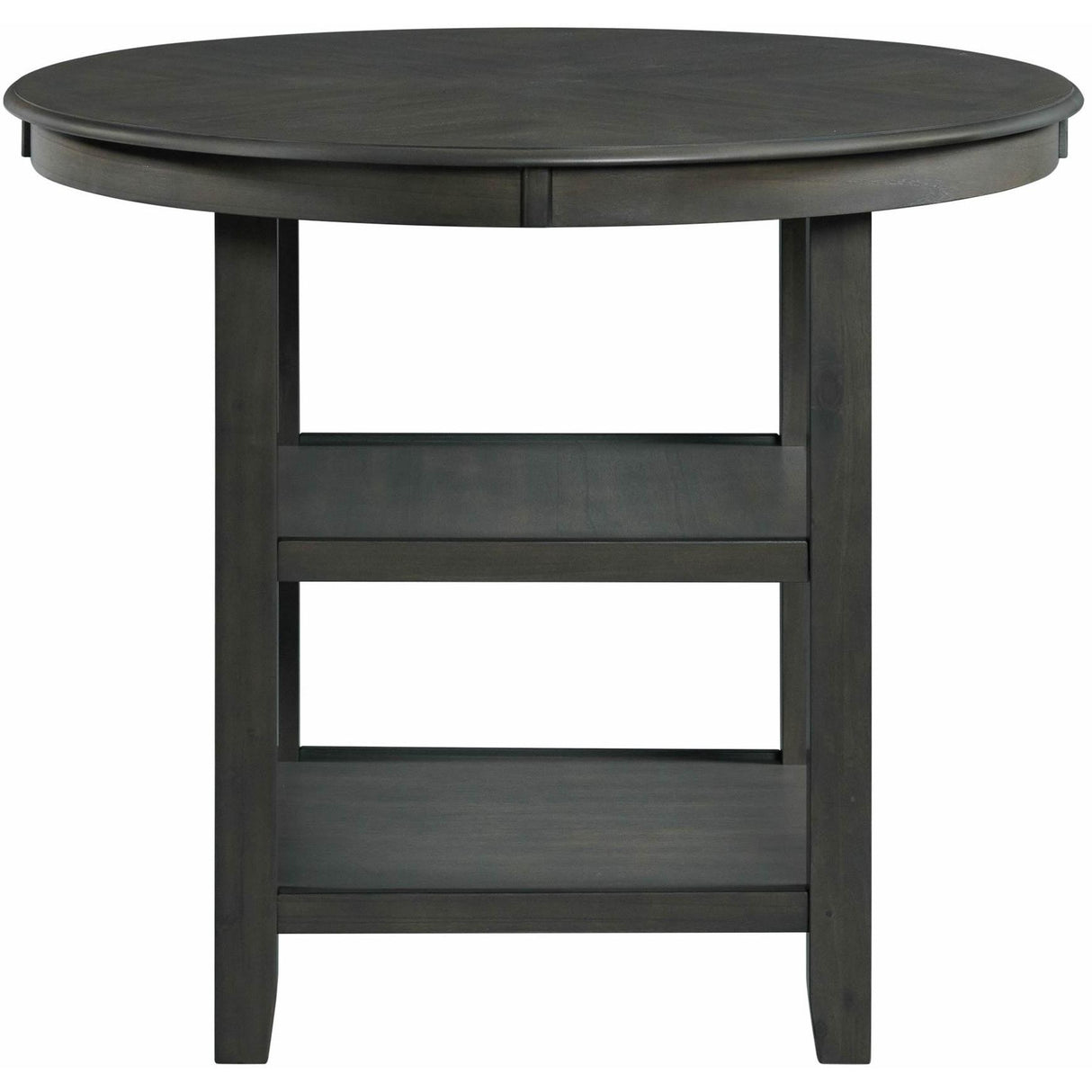 Elements International Amherst Counter Table w/Wood Leg Grey Finish IMAGE 2