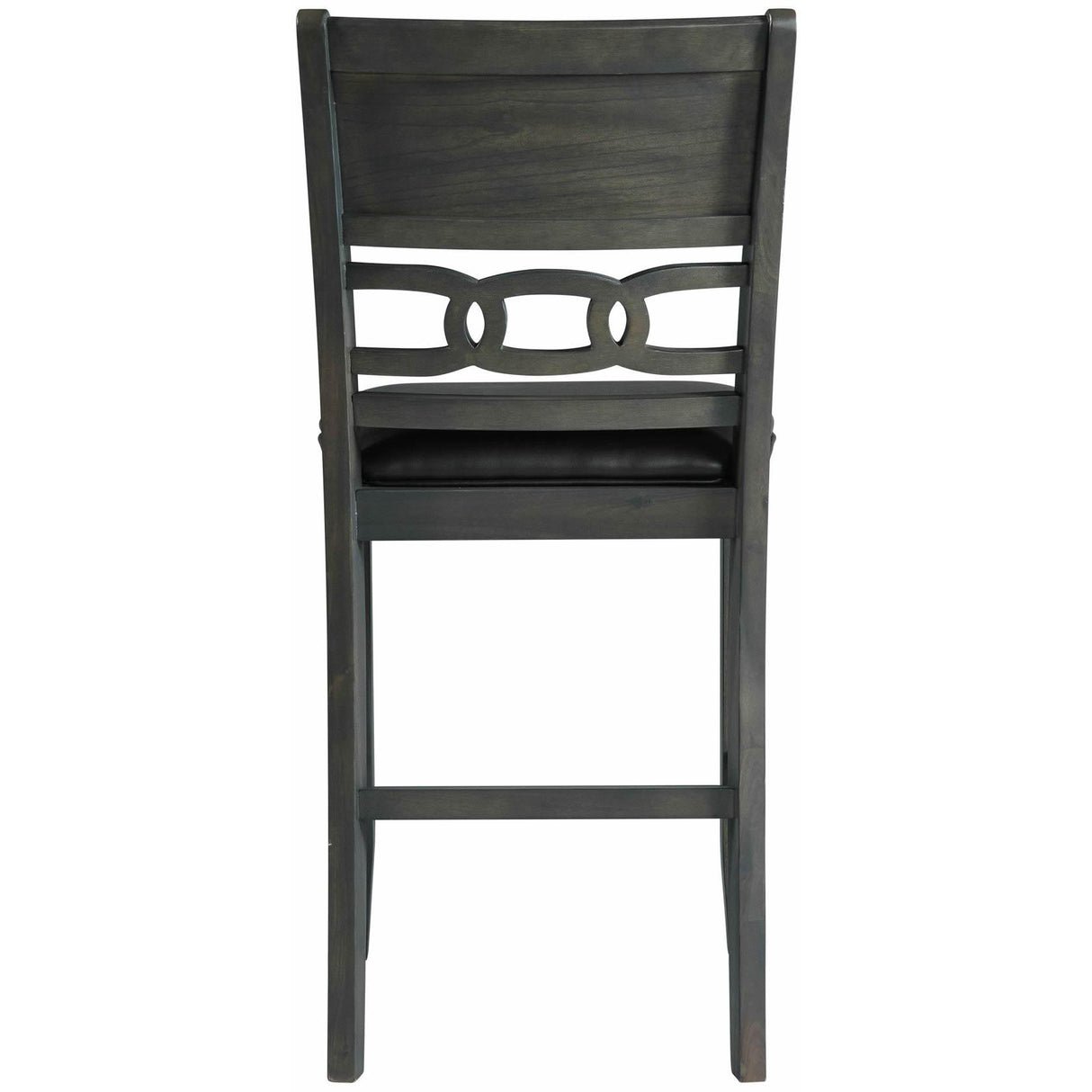 Elements International Amherst Counter Side Chair W/PU Cushion Grey Finish IMAGE 4