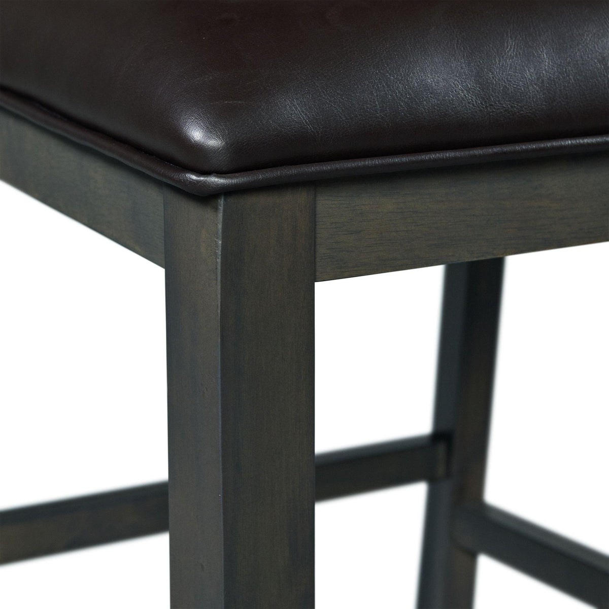 Elements International Amherst Counter Side Chair W/PU Cushion Grey Finish IMAGE 7