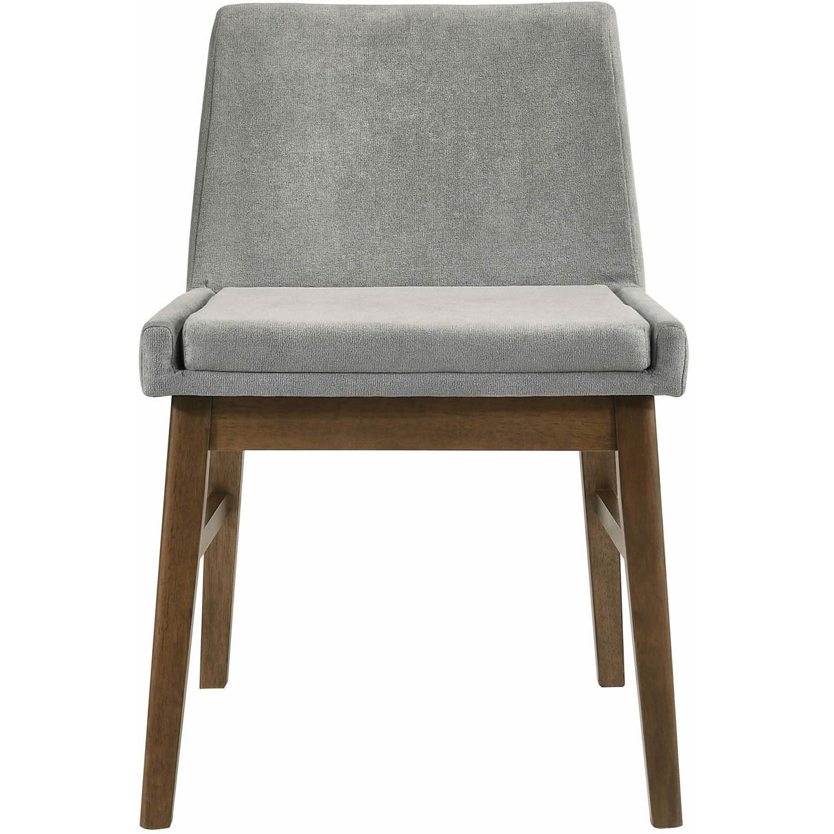 Elements International Weston Upholstery Side Chair Walnut W/Smoke fabric IMAGE 2