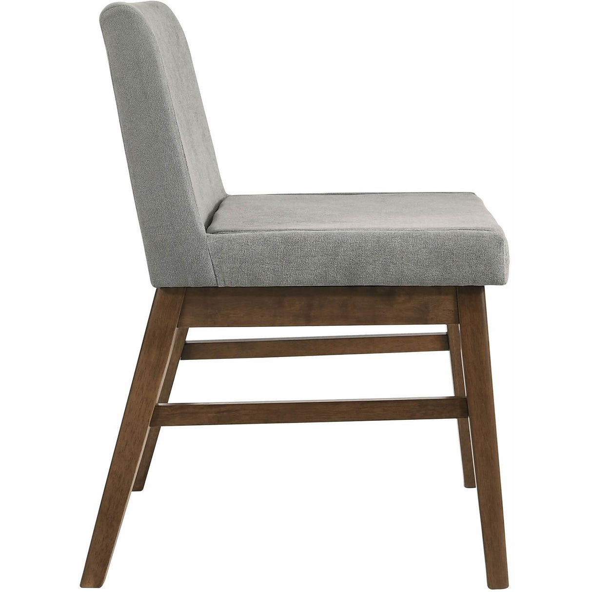 Elements International Weston Upholstery Side Chair Walnut W/Smoke fabric IMAGE 3