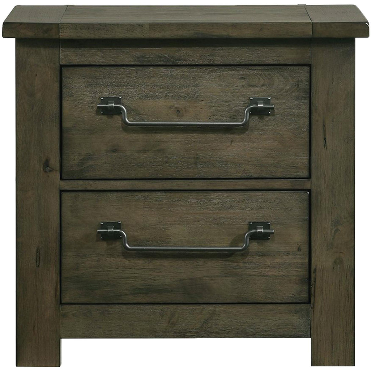 Elements International Maverick Nightstand w/USB Grey IMAGE 2