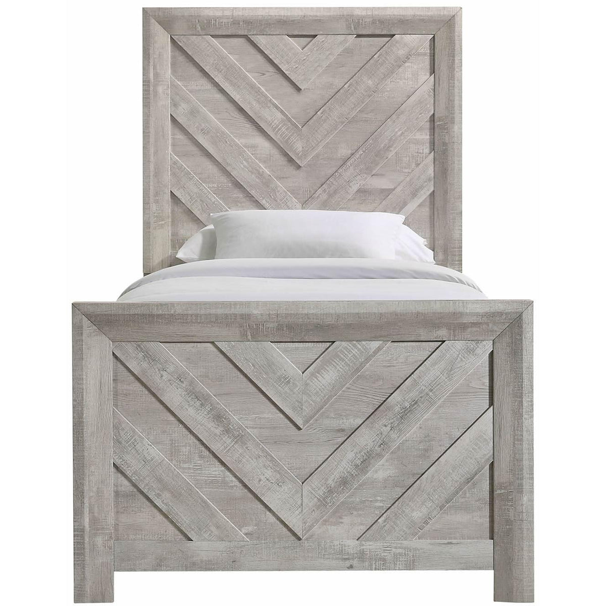 Elements International Ellen EL700TB Twin Bed - White IMAGE 2