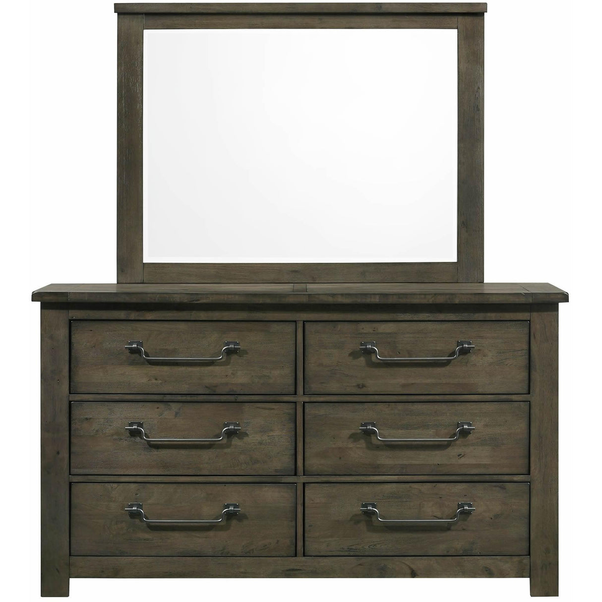 Elements International Maverick Dresser & Mirror Grey IMAGE 2
