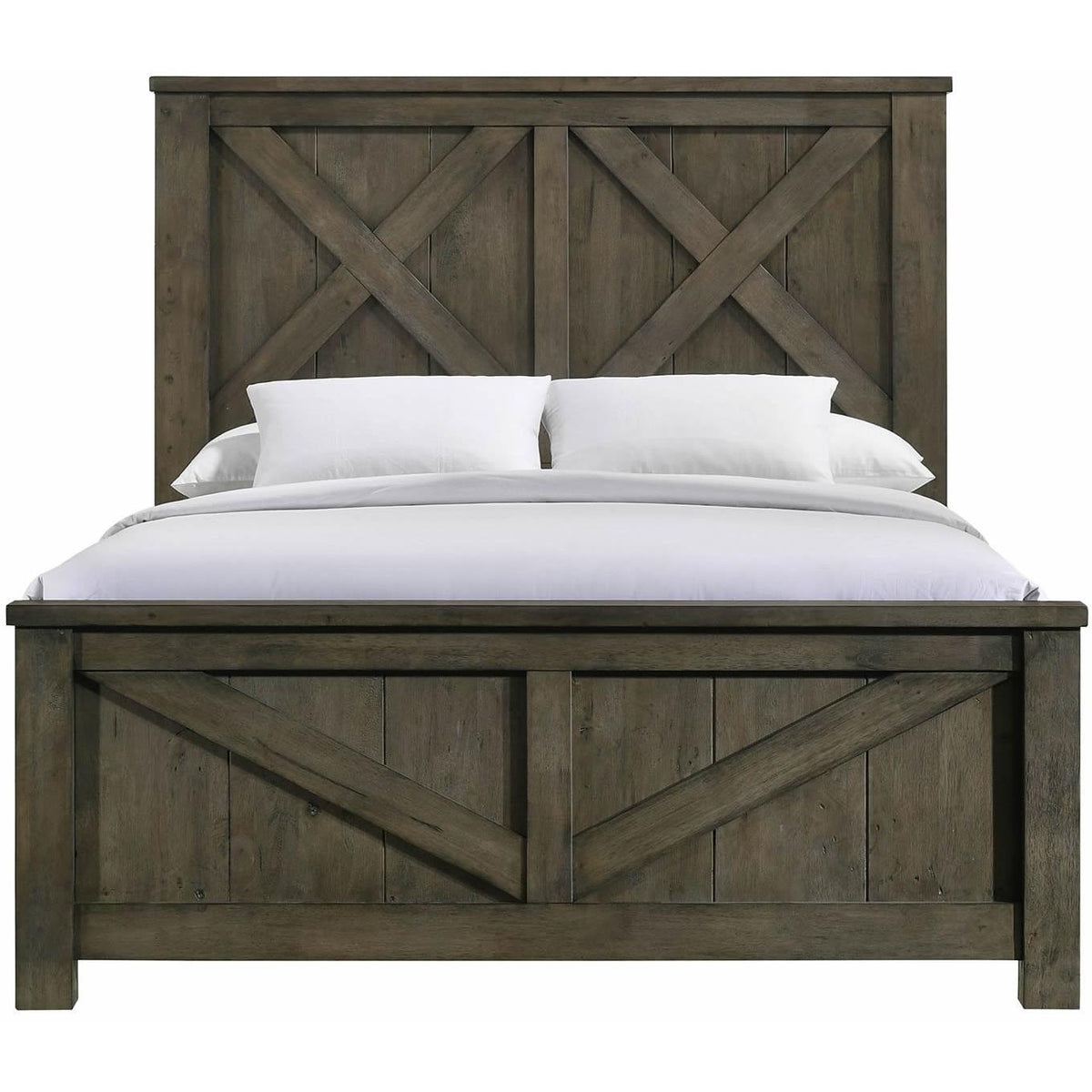 Elements International Maverick Queen Panel Bed Grey IMAGE 2
