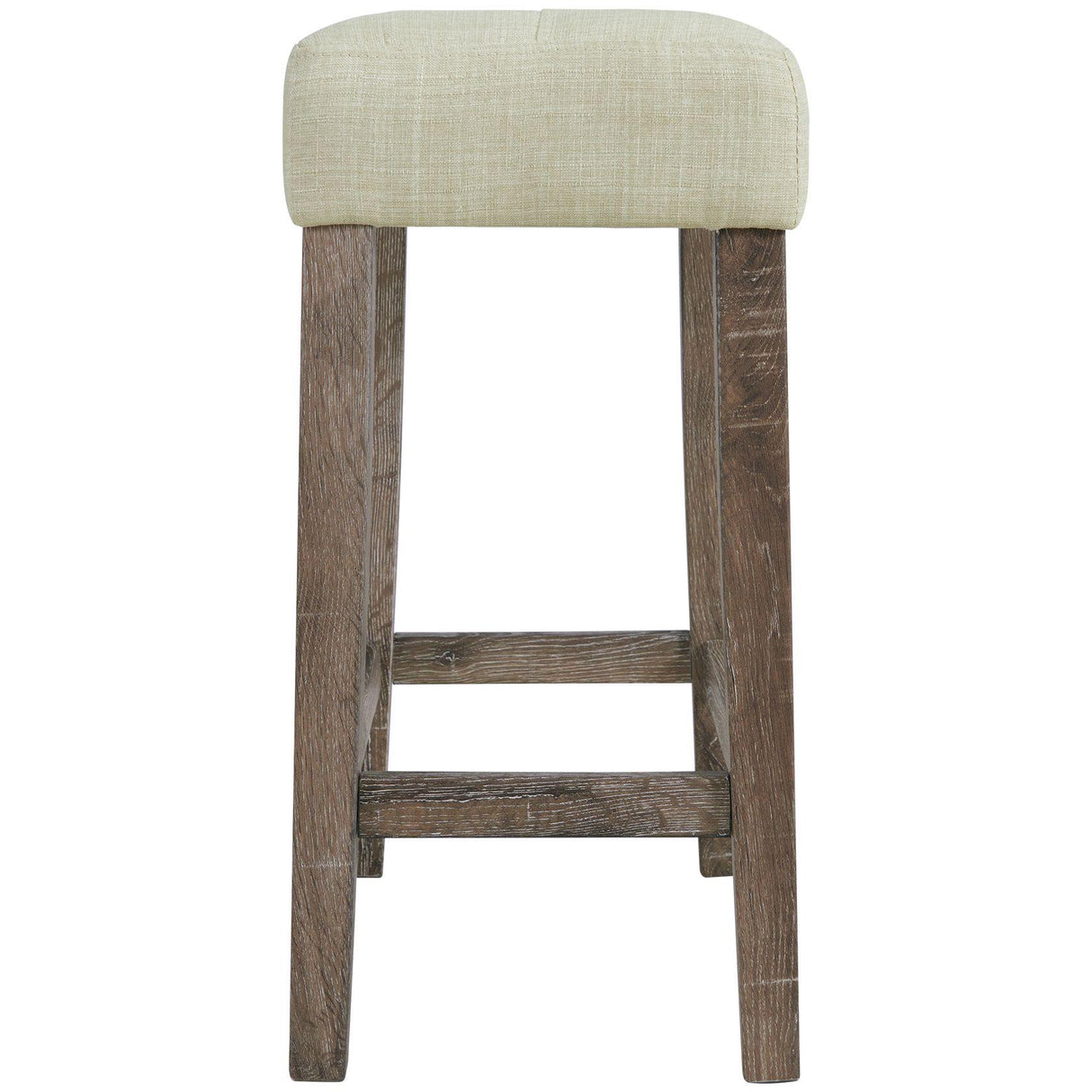 Elements International Oak Lawn Grey Bar Table Single Pack (Table + 3 Tan Fabric Stools) IMAGE 10