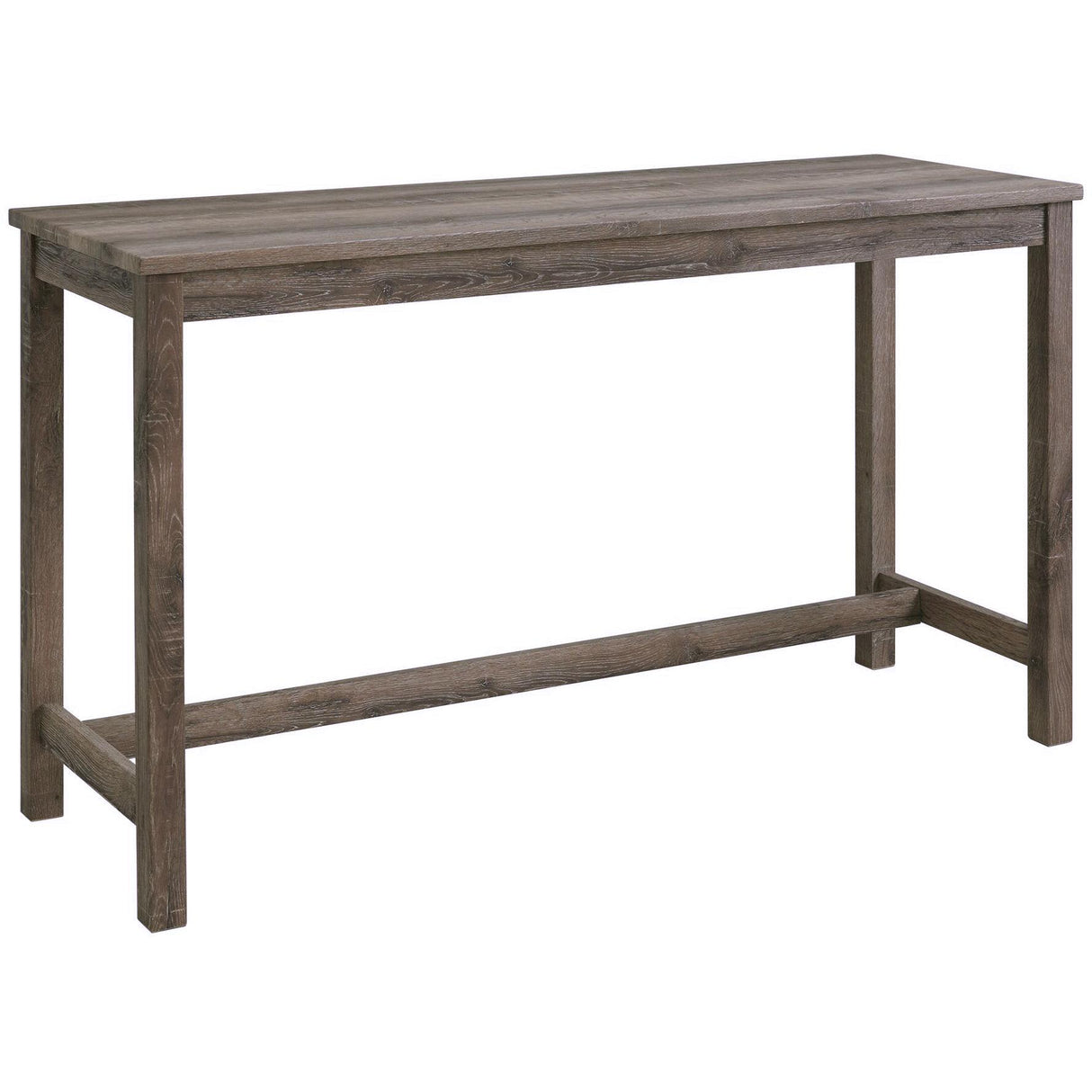 Elements International Oak Lawn Grey Bar Table Single Pack (Table + 3 Tan Fabric Stools) IMAGE 2