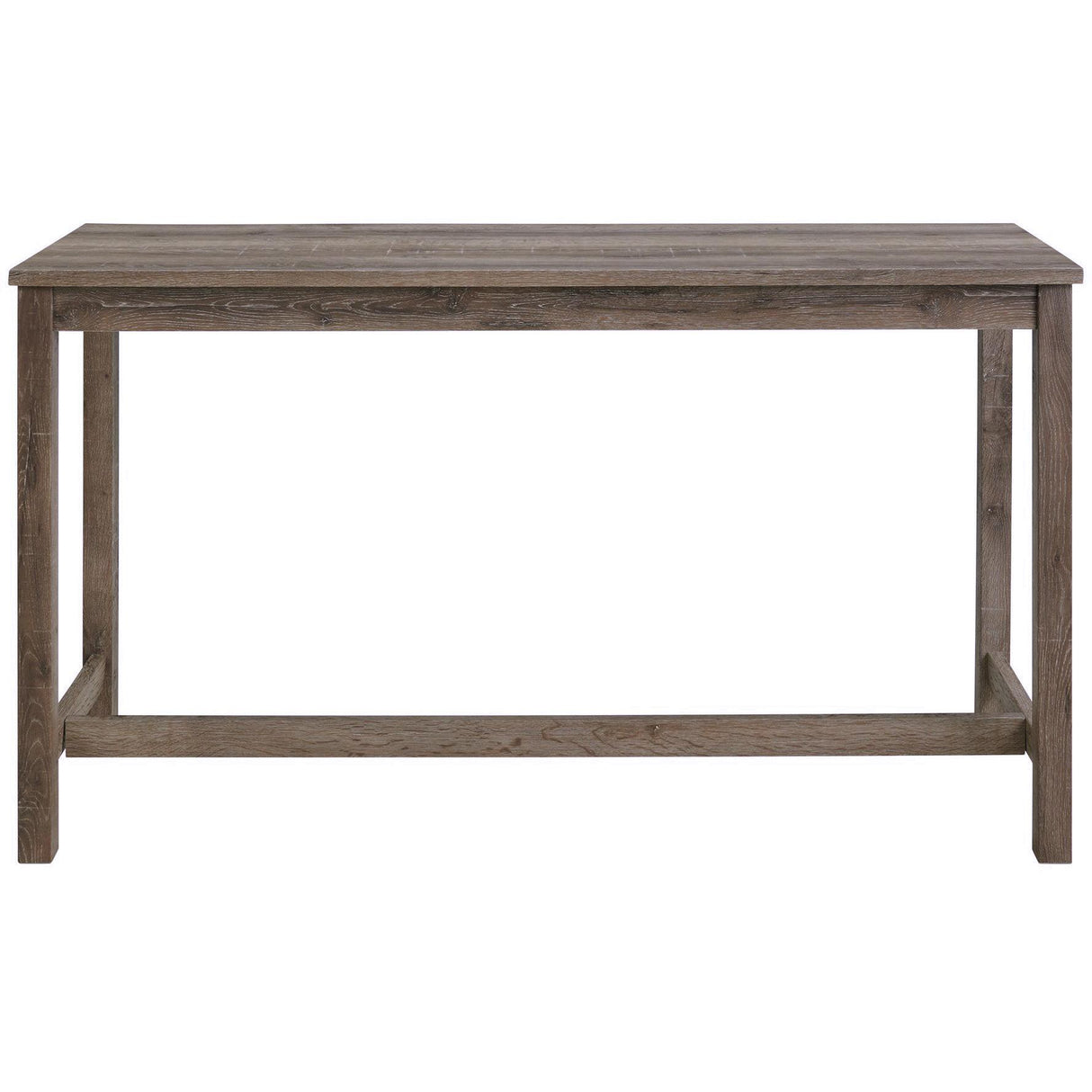Elements International Oak Lawn Grey Bar Table Single Pack (Table + 3 Tan Fabric Stools) IMAGE 3