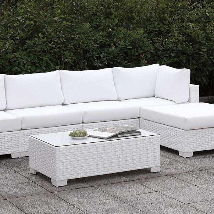 Furniture of America Somani CM-OS2128WH-SET12 L-Sectional with Right Chaise & Coffee Table IMAGE 2