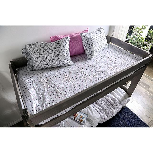 Furniture of America Arlette AM-BK100GY-BED-SLAT Twin/Twin Bunk Bed IMAGE 4