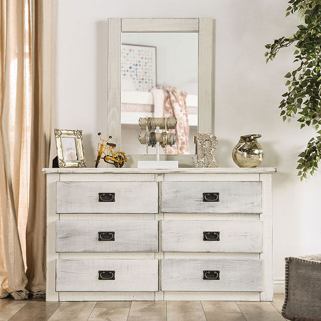 Furniture of America Rockwall 6-Drawer Kids Dresser AM7000WH-D IMAGE 1
