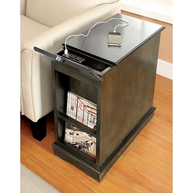 Furniture of America Lilith CM-AC171GY Side Table IMAGE 2