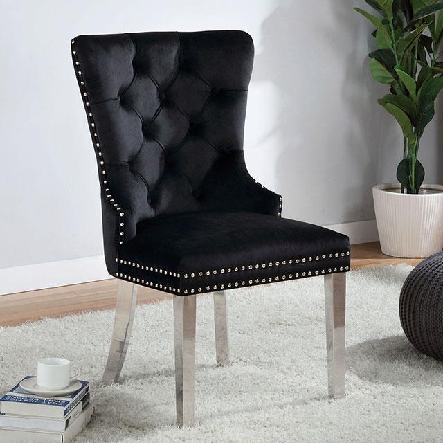 Furniture of America Jewett CM-AC261BK-2PK Wingback Chair (2/CTN) IMAGE 1