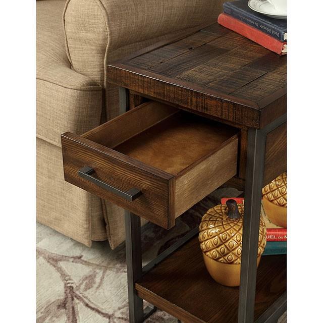 Furniture of America Brick Attic CM-AC286 Side Table IMAGE 2
