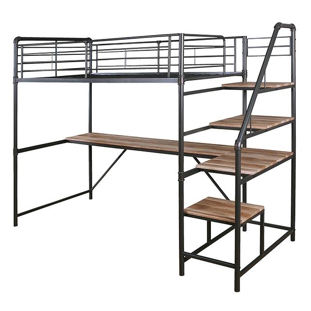 Furniture of America Rowley CM-BK657-BED Twin Bed/Workstation IMAGE 3