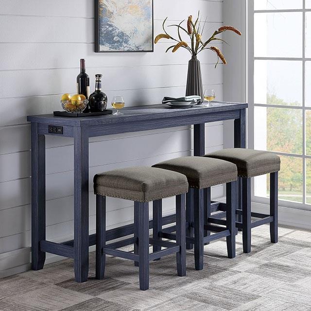Furniture of America Caerleon CM3474BL-PT-4PK 4 Pc. Counter Ht. Set IMAGE 1