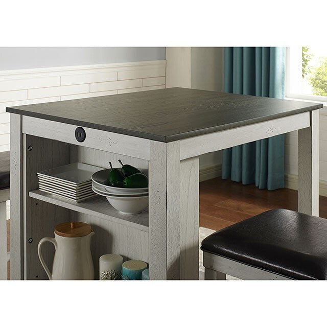Furniture of America Gandra 3 pc Dinette CM3782WG-PT-3PK IMAGE 2