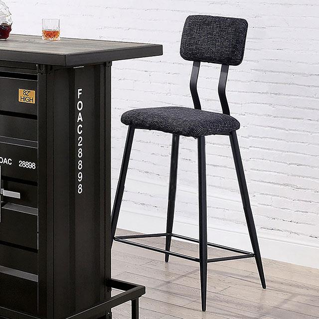 Furniture of America Dicarda CM3789BK-BC-2PK Bar Ht. Chair (2/CTN) IMAGE 1