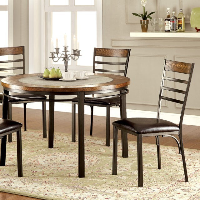 Furniture of America Hailey CM3828RT Round Dining Table IMAGE 3