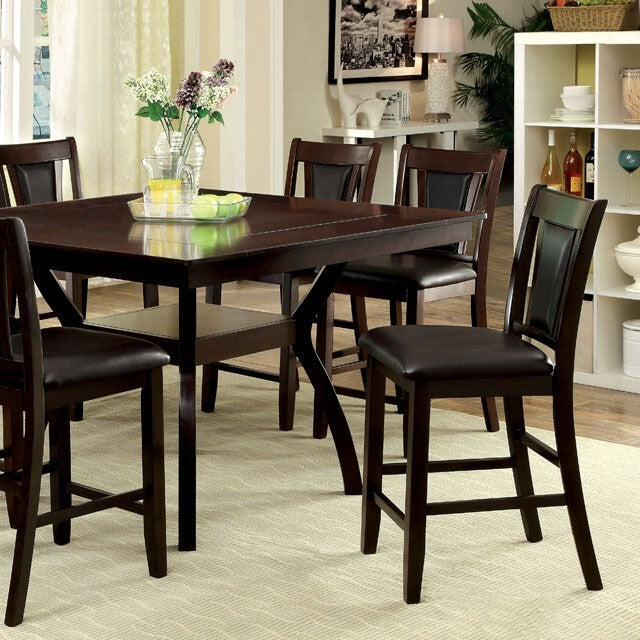 Furniture of America Square Brent Counter Height Dining Table CM3984W-PT IMAGE 3