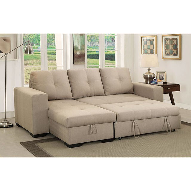 Furniture of America Denton Fabric Sectional CM6149IV-SET-VN IMAGE 4