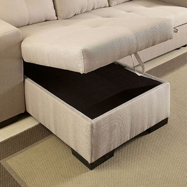 Furniture of America Denton Fabric Sectional CM6149IV-SET-VN IMAGE 5