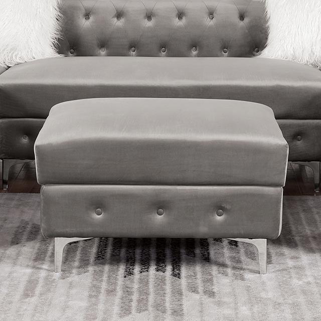 Furniture of America Ciabattoni CM6256GY-OT Ottoman IMAGE 1