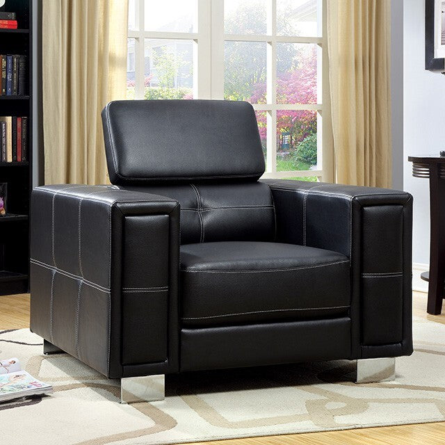 Furniture of America Garret Stationary Leather Chair CM6310-CH IMAGE 1