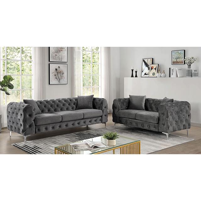 Furniture of America Sapphira CM6498DG-CH-PK Chair IMAGE 2