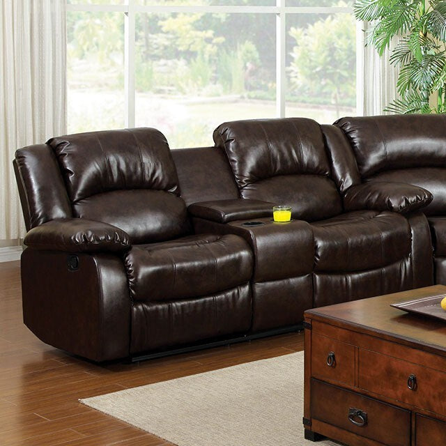Furniture of America Winslow CM6556L-CT Love Seat w/ Center Console IMAGE 1