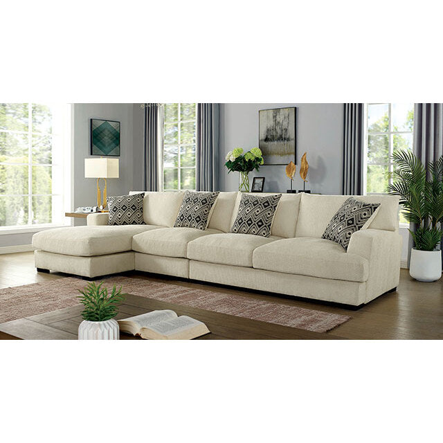 Furniture of America Kaylee Fabric Sectional CM6587BG-SECT-LL IMAGE 2