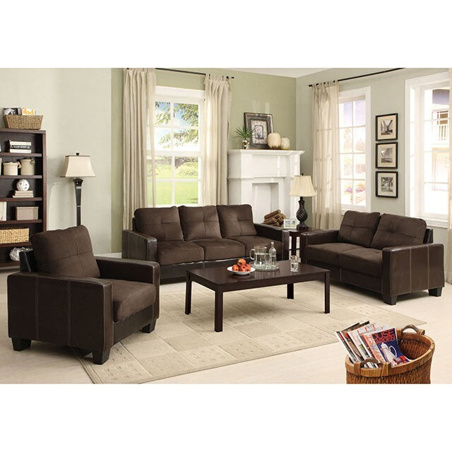 Furniture of America Laverne Stationary Loveseat CM6598DK-L IMAGE 2