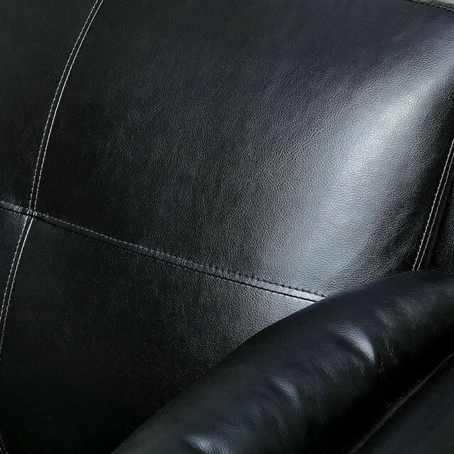 Furniture of America Pierre Stationary Leather Look Sofa CM6717BK-SF-PK IMAGE 2