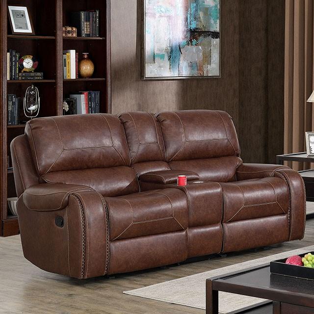 Furniture of America Walter CM6950BR-LV Love Seat IMAGE 1