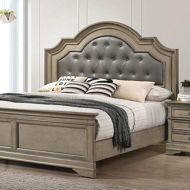 Furniture of America Lasthenia King Upholstered Panel Bed CM7181EK-BED IMAGE 1
