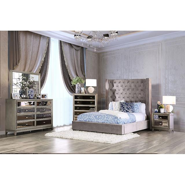 Furniture of America Rosabelle CM7669GY-EK-BED E.King Bed IMAGE 2